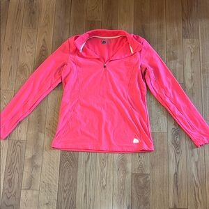 RBX Neon Pink Quarter Zip Athletic Top with Thumb Holes - Size M